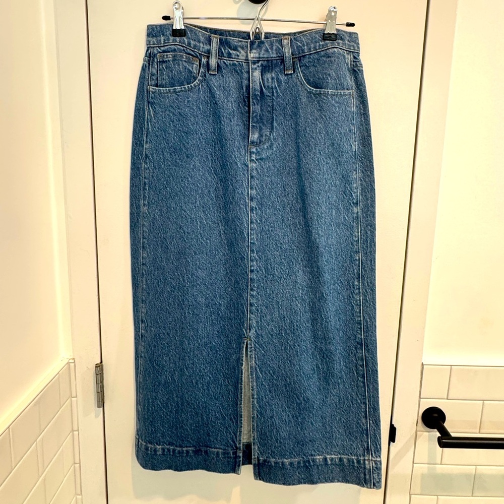 J.crew denim maxi skirt